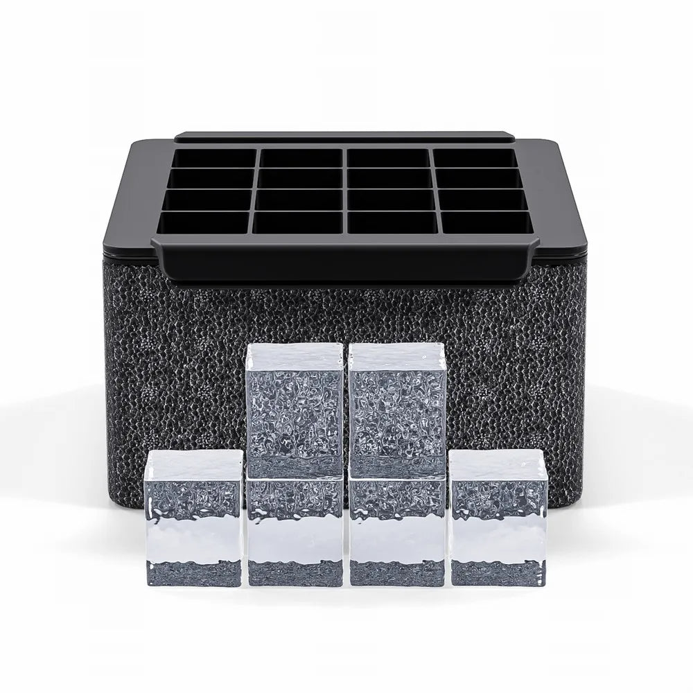 Bandeja para 16 cubitos de hielo transparente 4.2*4.2cm.