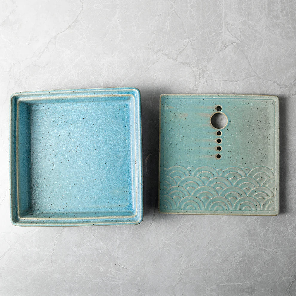 Sashimi Plato cuadrado de hielo seco 22.4X4.5 (9in)