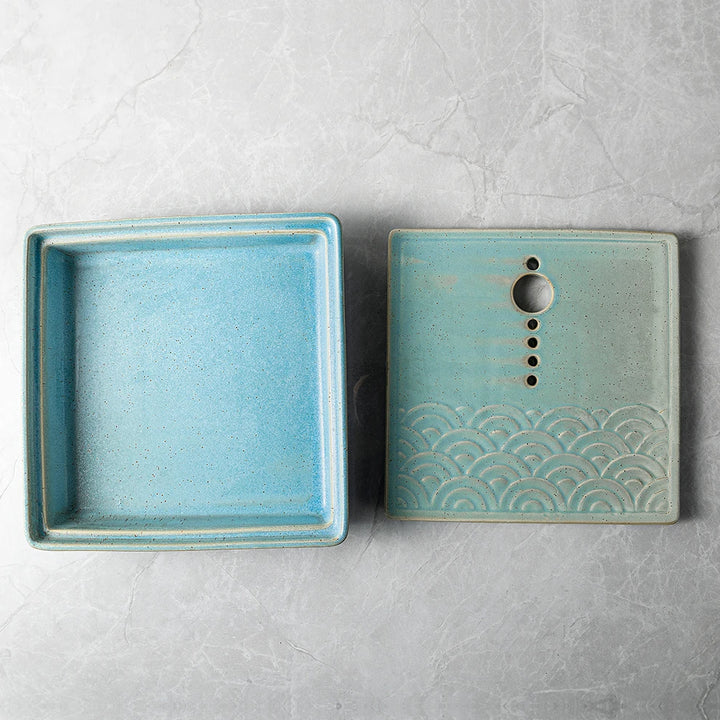 Sashimi Plato cuadrado de hielo seco 22.4X4.5 (9in)