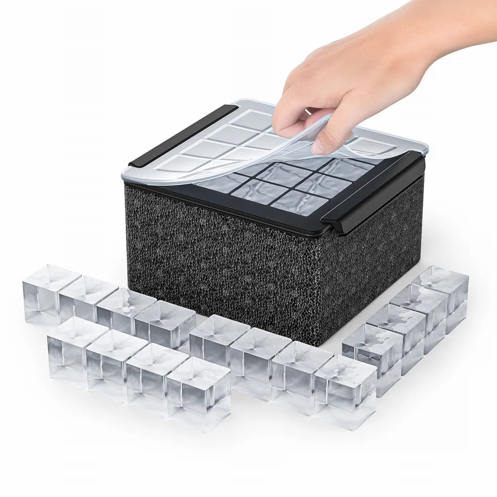 Bandeja para 16 cubitos de hielo transparente 4.2*4.2cm.