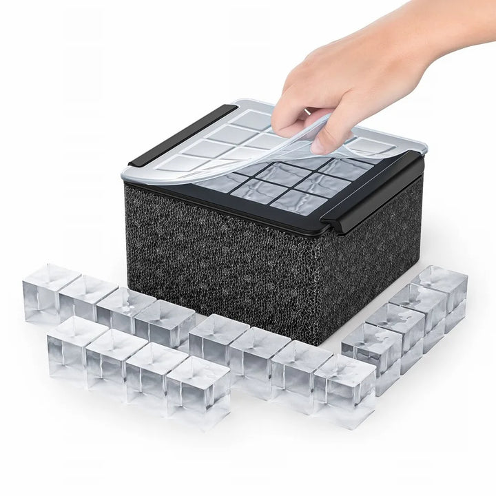 Bandeja para 16 cubitos de hielo transparente 4.2*4.2cm.