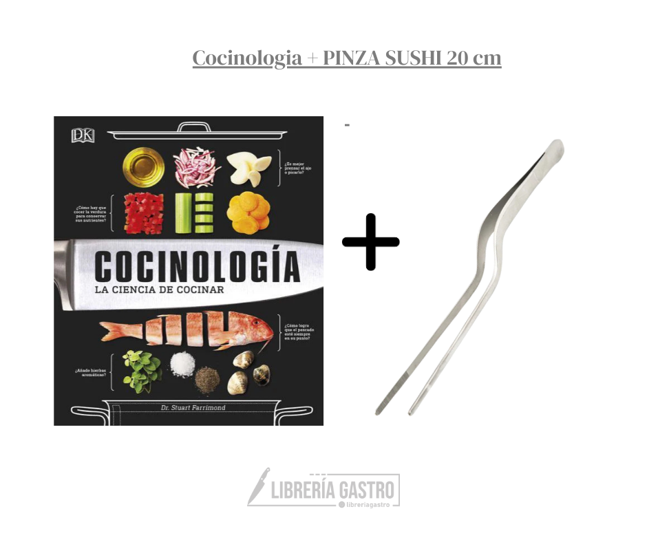 COCINOLOGÍA + PINZA SUSHI 20 cm (Pack)