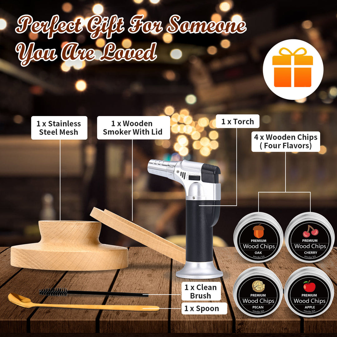 Kit ahumador con soplete y 4 chips de madera (Libreria Gastro)