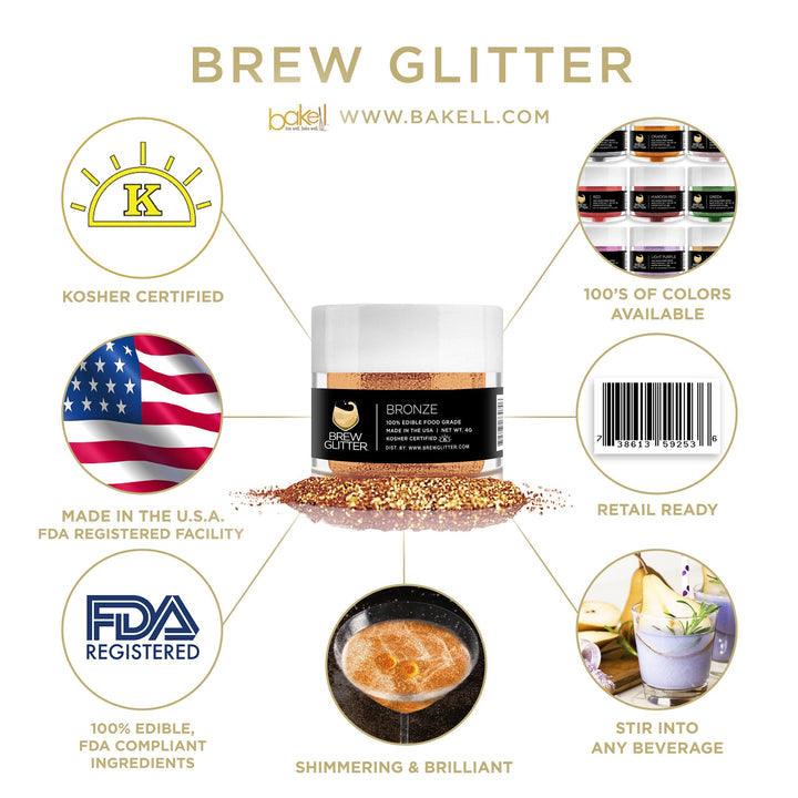 Bronze Brew Glitter 4g | Cocktail Beverage Glitter