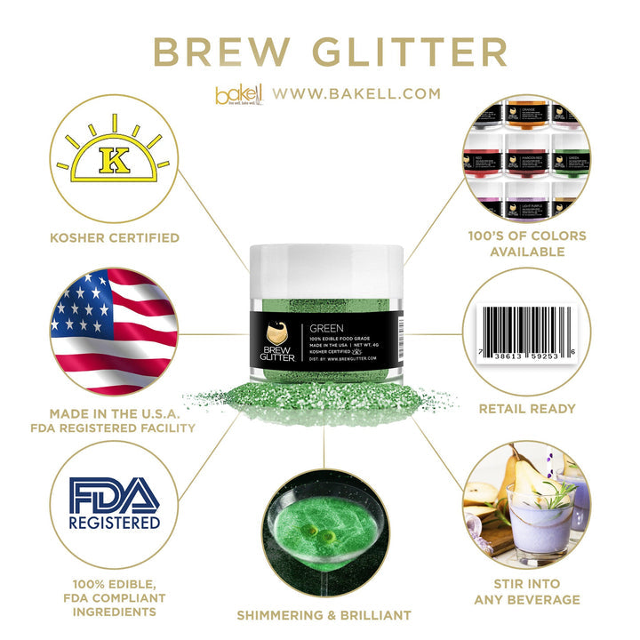 Green Brew Glitter 4g | Cocktail Beverage Glitter
