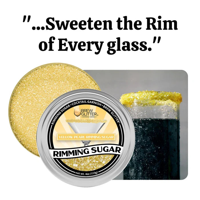 Azúcar para bordear cóctel Perla Amarilla 4 gr. Brew Glitter.
