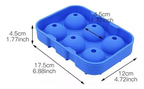 Molde De Silicón diá. 4,5 Para Hacer Hielo En Forma De Esfera Bola Favorito