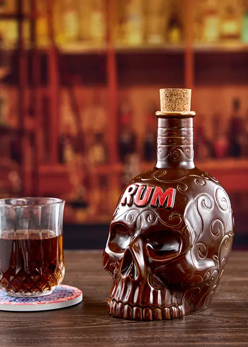Tiki Skull Rum Bottle Ceramica 850ml.