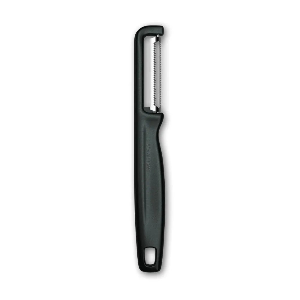 Pelador IOTA, Aserrado, Doble Filo, Victorinox (NEGRO, ROJO)