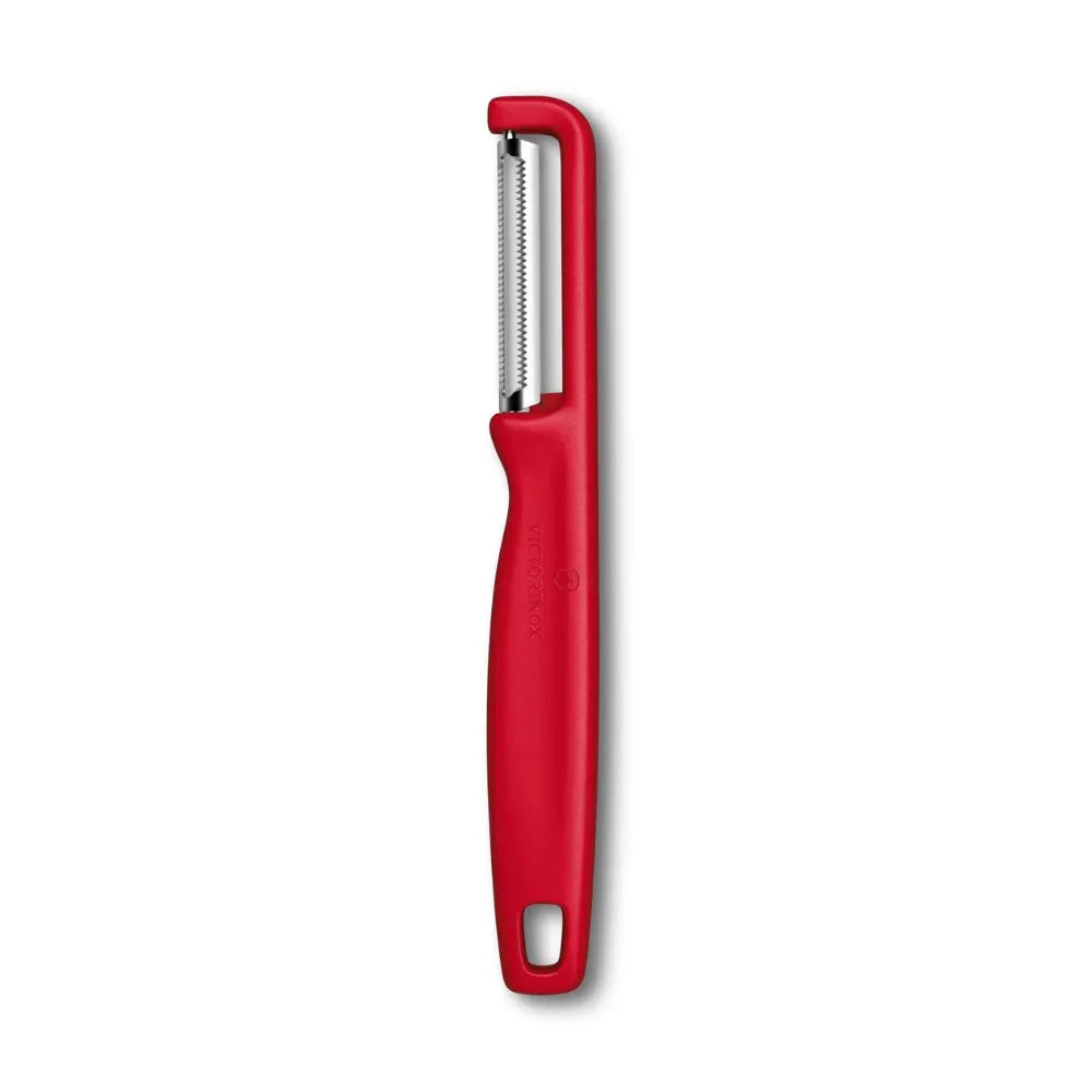 Pelador IOTA, Aserrado, Doble Filo, Victorinox (NEGRO, ROJO)