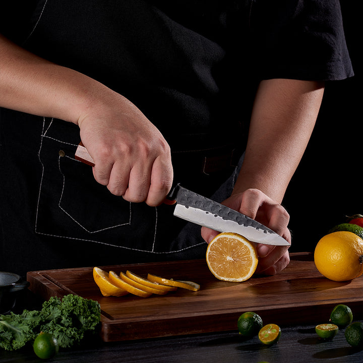 Cuchillo Utilitario #5, acero al carbono de tres capas AUS-10.