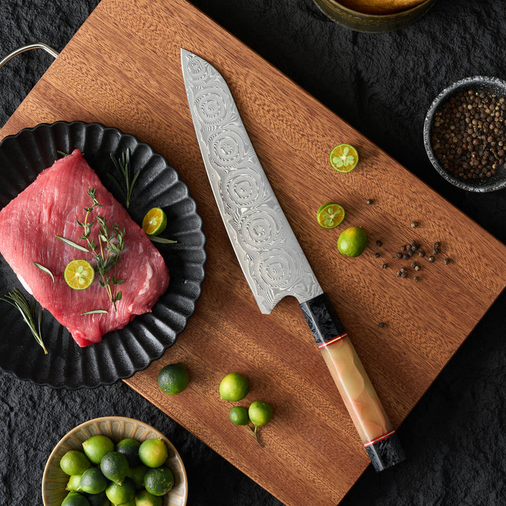 Cuchillo Chef #8, Damasco de alta calidad de 67 capas, 10Cr15CoMoV