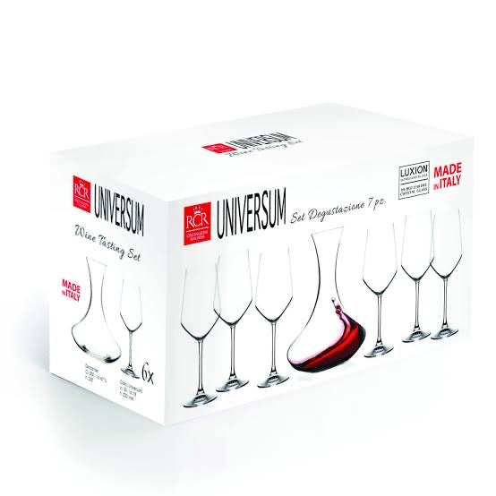Set Decantador con Copas Rsxxi Rcr Aria Universum 6 copas.