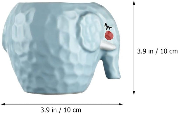 Taza de cerámica con forma de elefante Tiki, 500ml