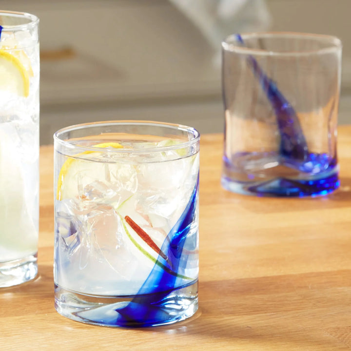 Vaso Blue Ribbon Impressions Rocks, 370ml (12.5oz) (set x 4)