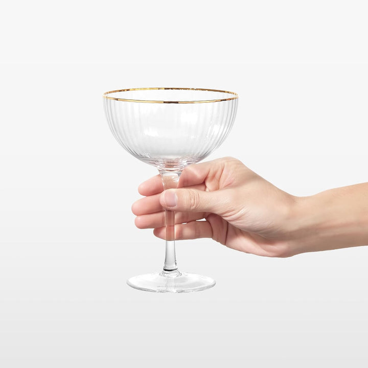 Copas Signature con borde dorado 330ml (11oz) (set x4)