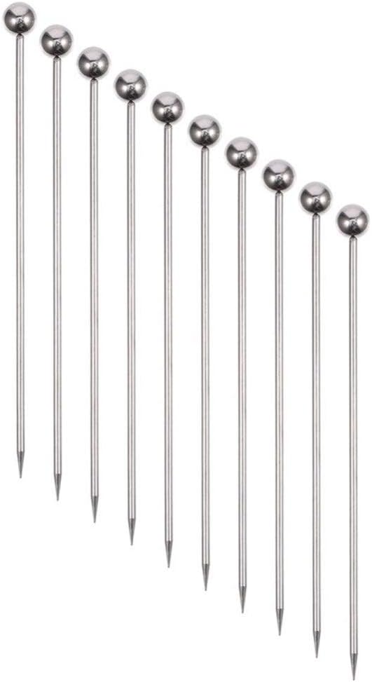 Púas de cóctel de acero inoxidable (set x 6).