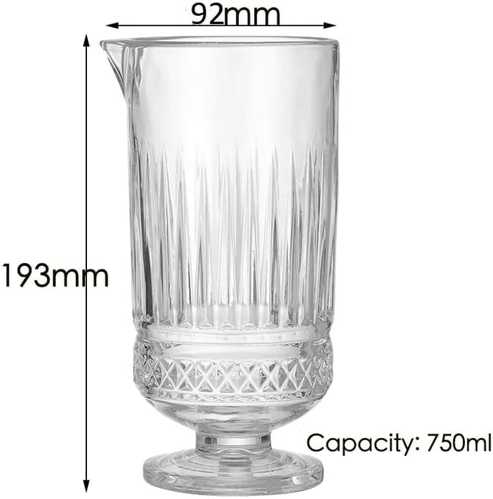 Mixing Glass vidrio diamante, con tallo de 750 ml