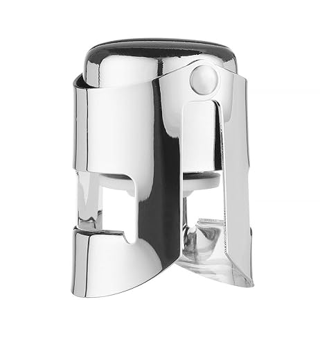 Tapón estanco con fijación metálica para botellas de vino y champán