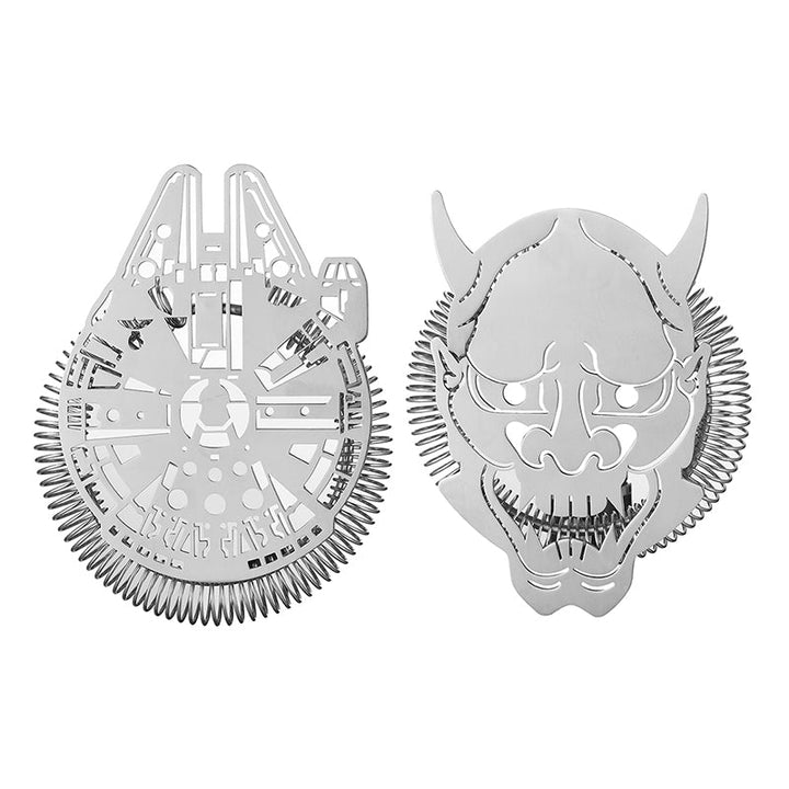 Colador Nave espacial, diseño elegante acero inox.