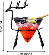 Cargar imagen en el visor de la galería, Vaso creativo para cóctel, vasos de Martini con forma de ciervo de hierro de 160ml y 5oz.