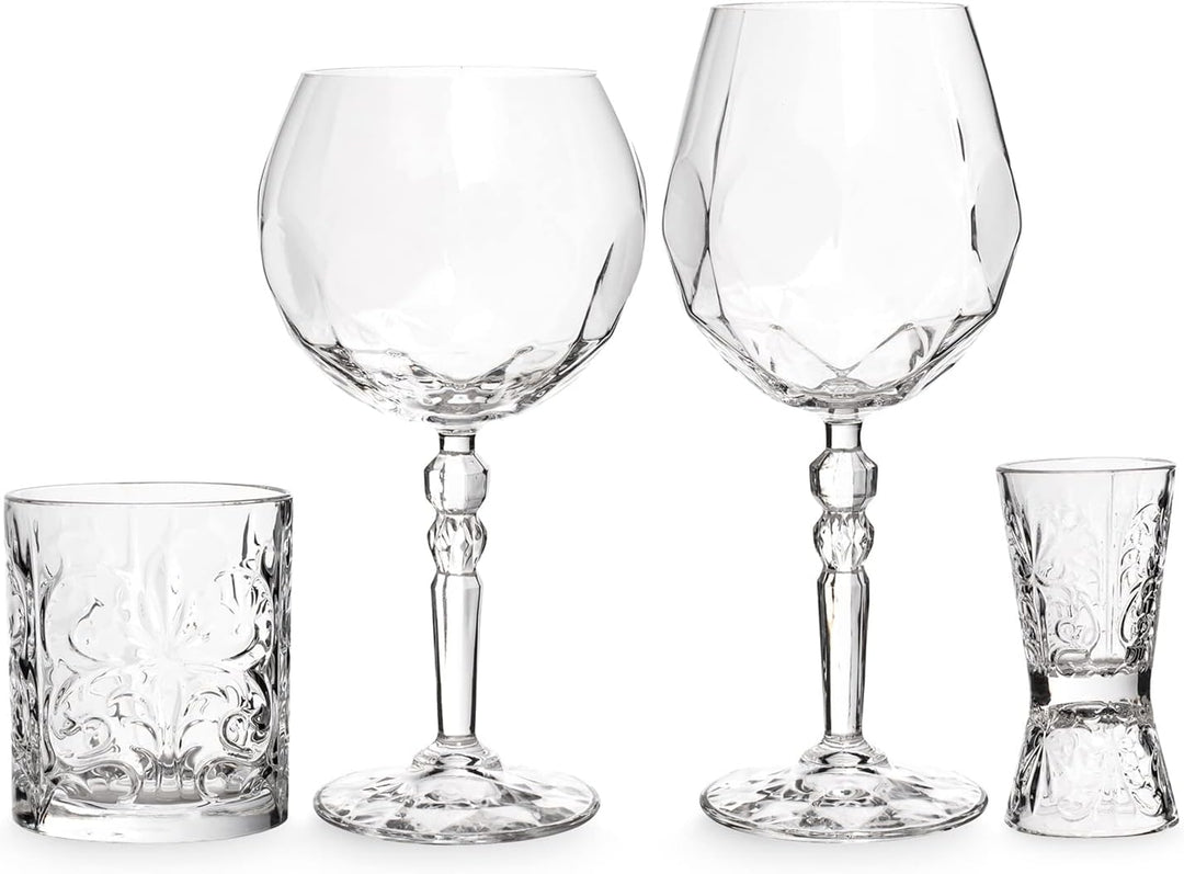 RCR Set Cocktail 4 Pezzi in Eco Cristal Glass Trasparente