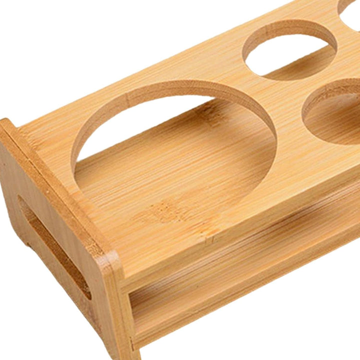 KIT Soporte de madera con 7 agujeros vasos de chupito, 1 jarra 300ml y 6 chupitos