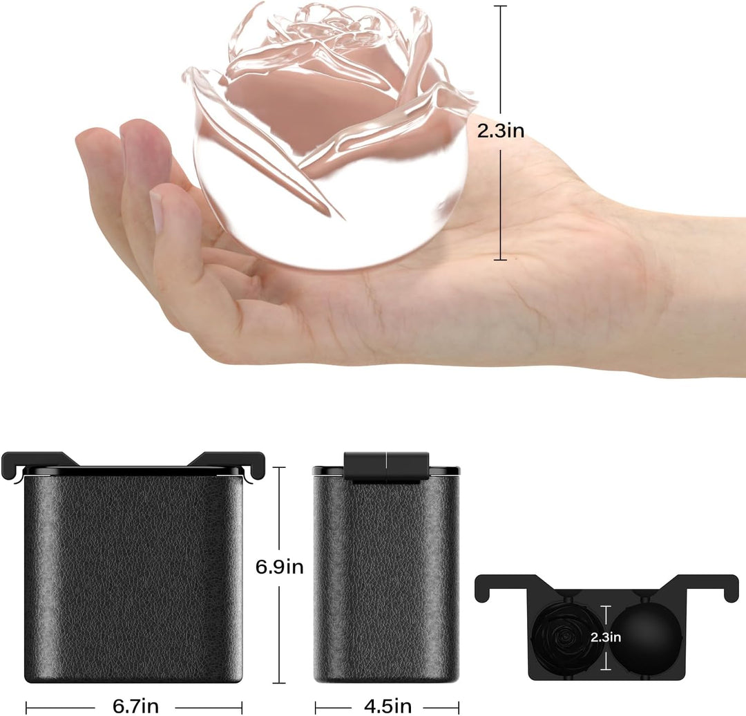 Bandeja Rose Clear Ice Cube Maker de 2.35 cm dia, 2 rosas.