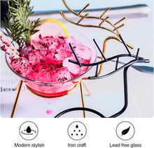 Cargar imagen en el visor de la galería, Vaso creativo para cóctel, vasos de Martini con forma de ciervo de hierro de 160ml y 5oz.