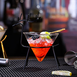 Vaso creativo para cóctel, vasos de Martini con forma de ciervo de hierro de 160ml y 5oz.