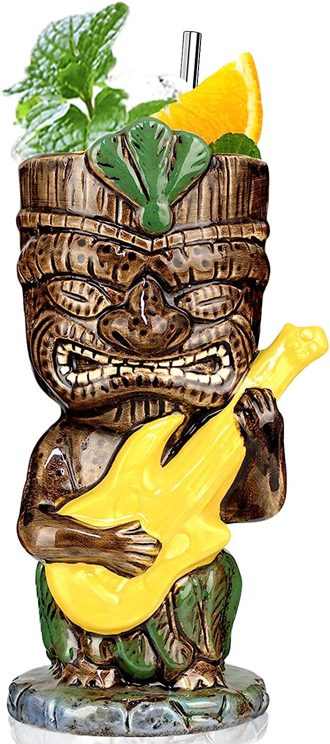 Tiki  Vasos para cócteles, 1 taza hawaiana Tiki de 13 onzas.