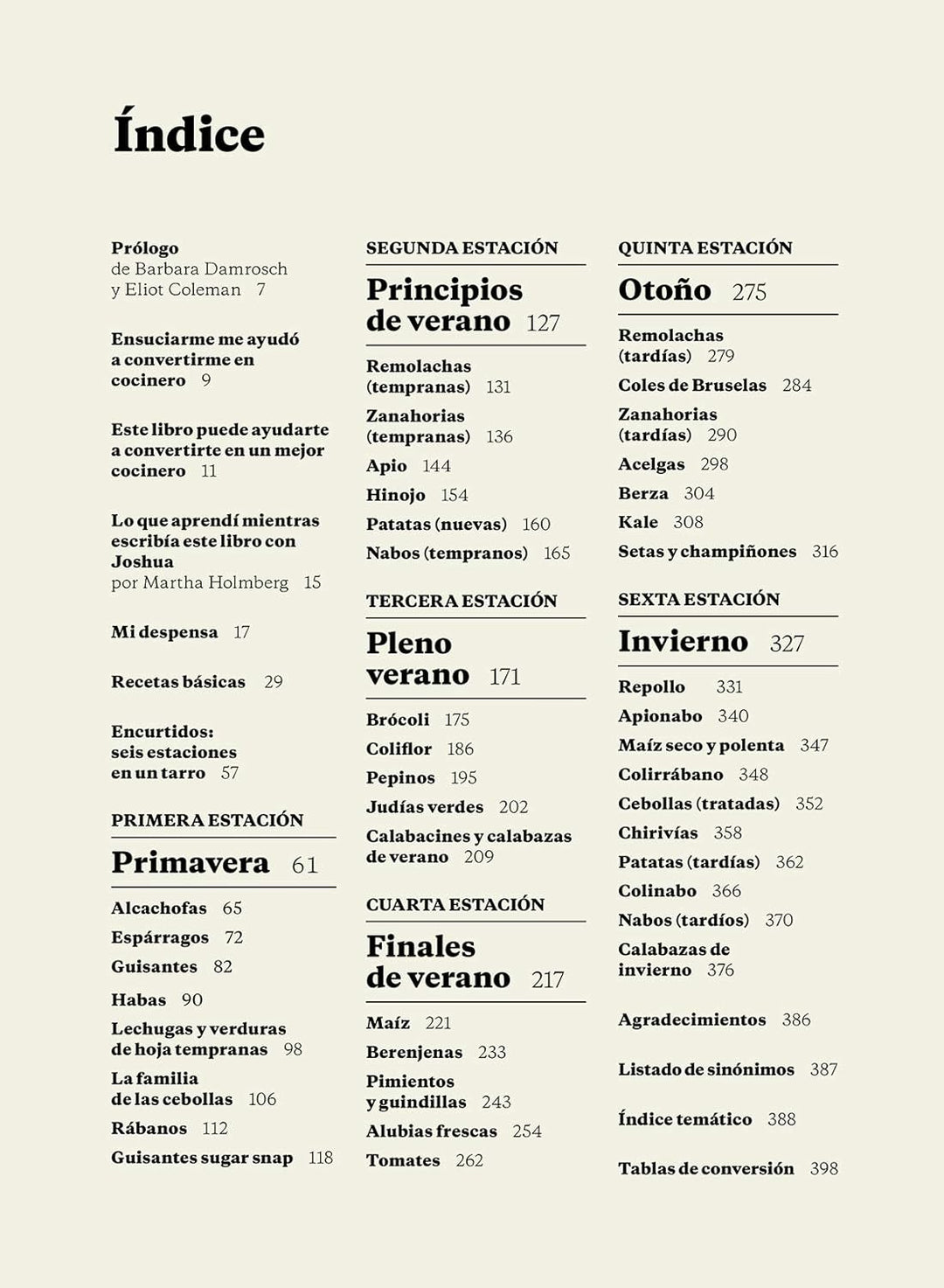 Seis estaciones: La nueva cocina con vegetales.