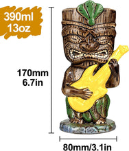 Cargar imagen en el visor de la galería, Tiki  Vasos para cócteles, 1 taza hawaiana Tiki de 13 onzas.