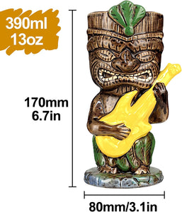 Tiki  Vasos para cócteles, 1 taza hawaiana Tiki de 13 onzas.