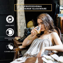 Cargar imagen en el visor de la galería, Vasos de whisky, vasos de cóctel transparentes en forma de diamante 320ml
