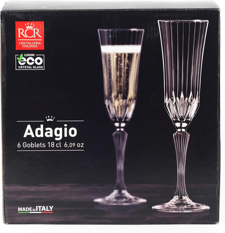 Copa Flauta Adagio 180 ml 6oz (set x 6)
