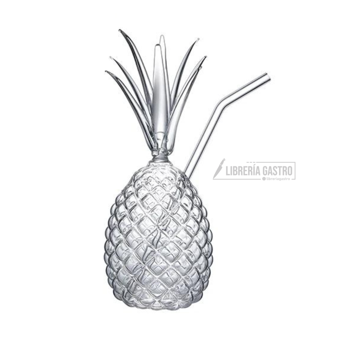 Vaso De Piña Con Pajita 350ml Glass – LIBRERIA GASTRO