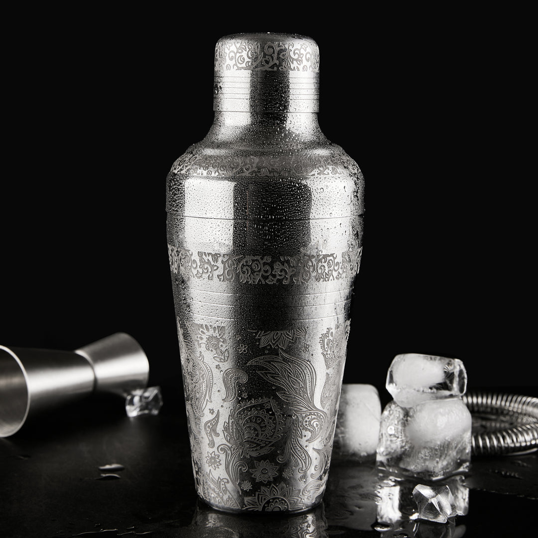 Coctelera Hiedra 3 Piezas Grabada 500ml