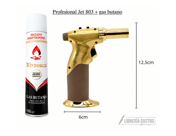 Profesional soplete Jet Flame 803 + gas butano