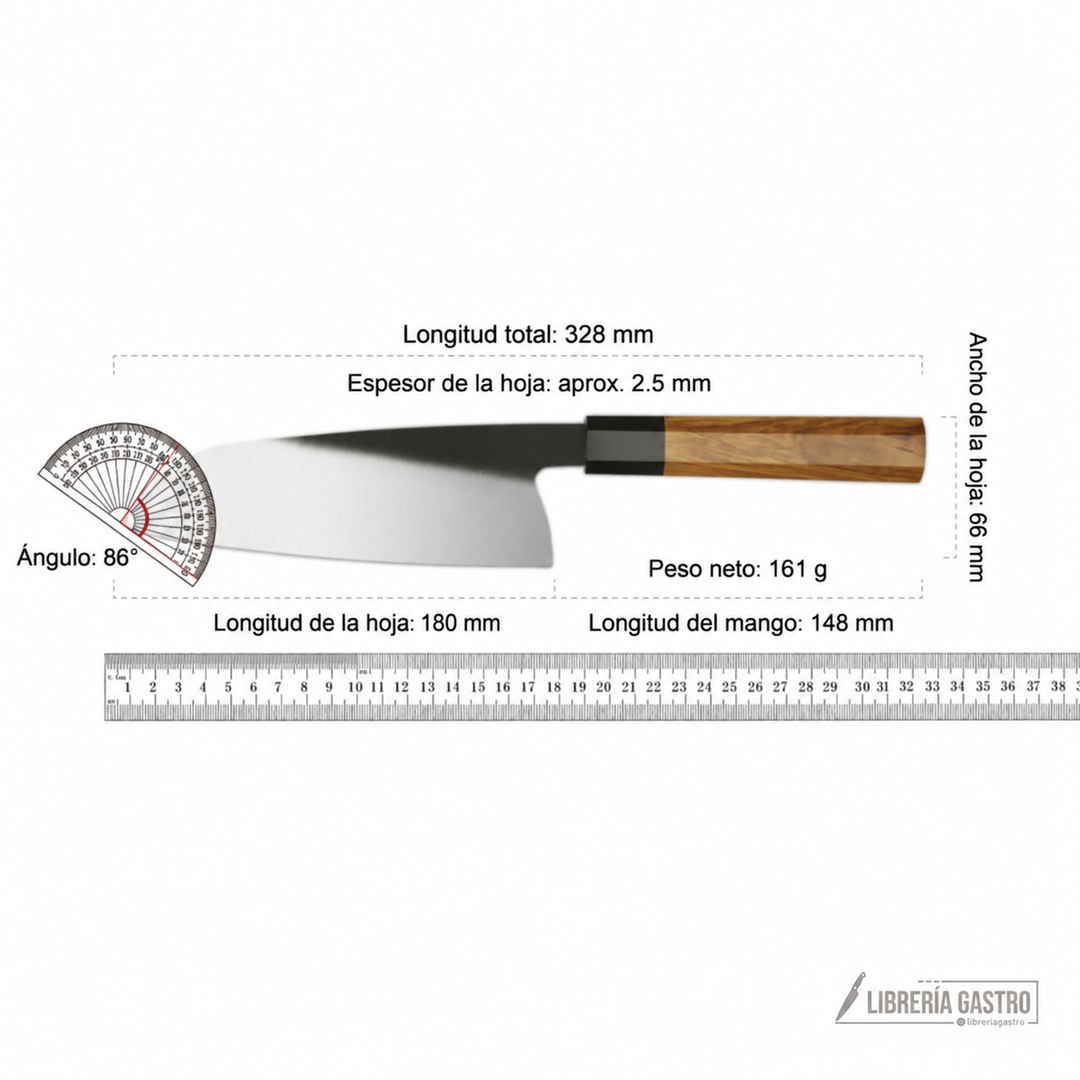 Cuchillo Santoku #7 Terra – Acero 440C
