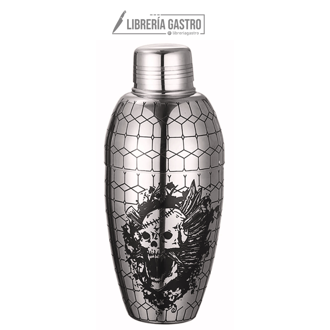 Coctelera Skull 3 Piezas Grabada 500ml