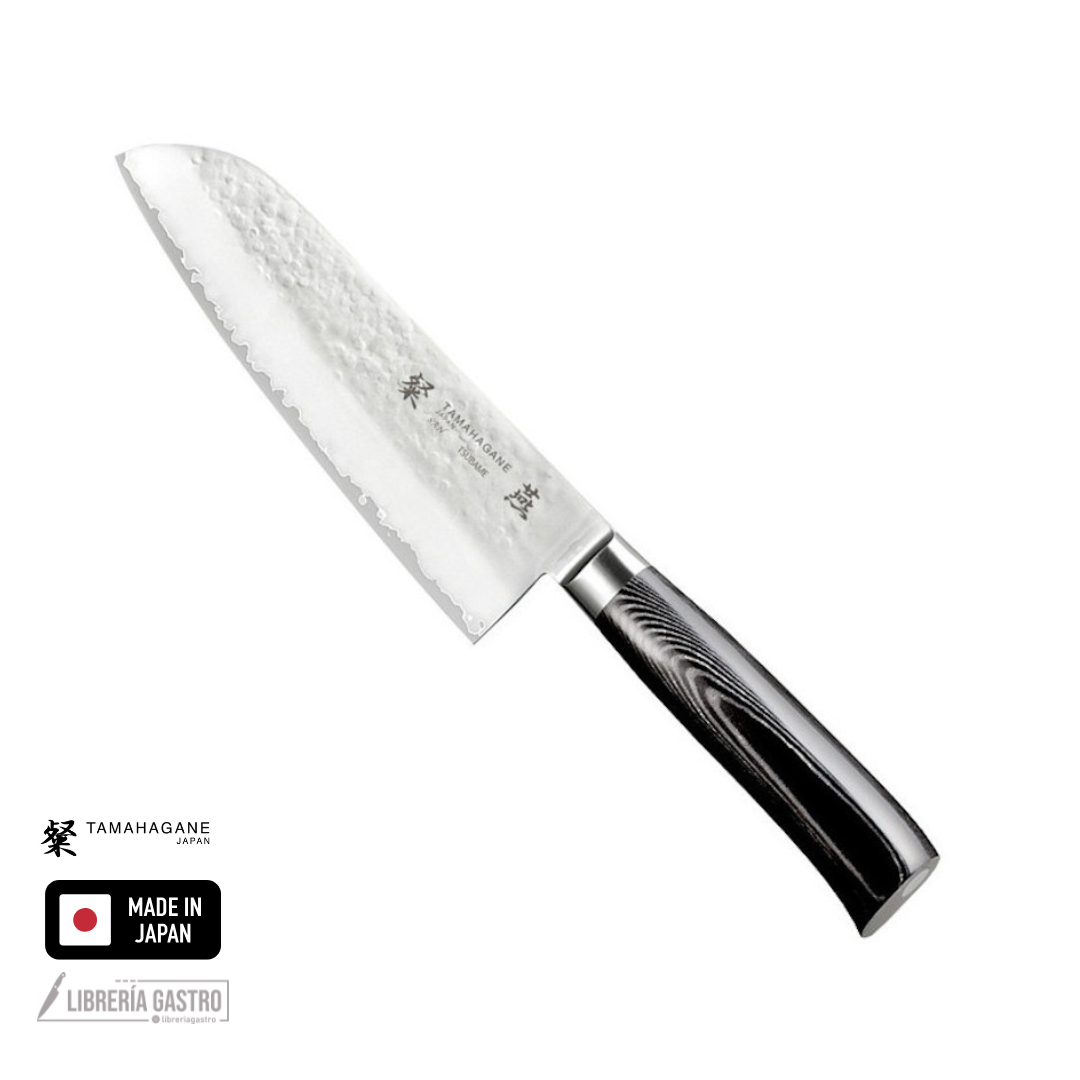 Cuchillo Tamahagane Tsubame Santoku 175 mm - Hecho en Japón 🇯🇵