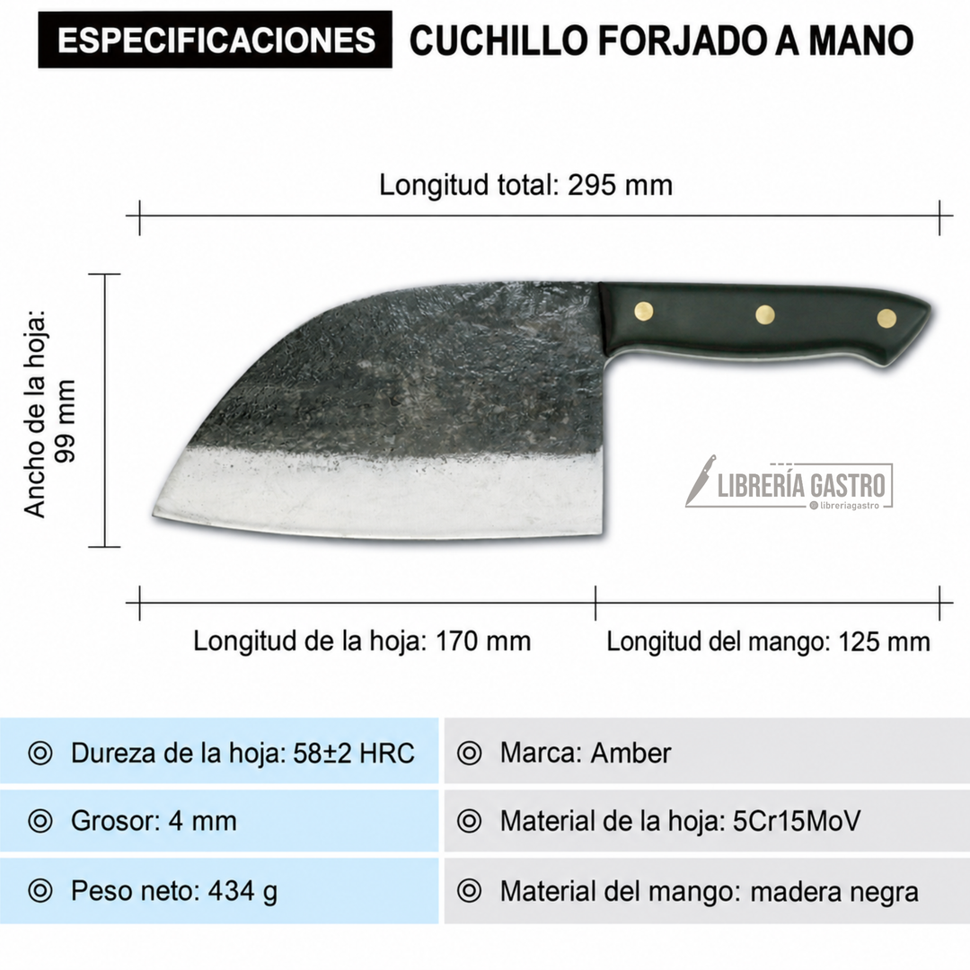 Cuchillo de Carnicero #7 "BISONTE"– Acero 5Cr