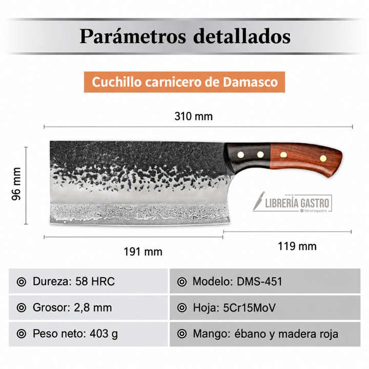 Cuchillo Carnicero #7.5 "Forja"– Acero 5Cr