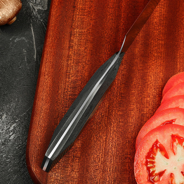Cuchillo Kiritsuke negro mate #8, acero 440C con revestimiento de titanio invertido