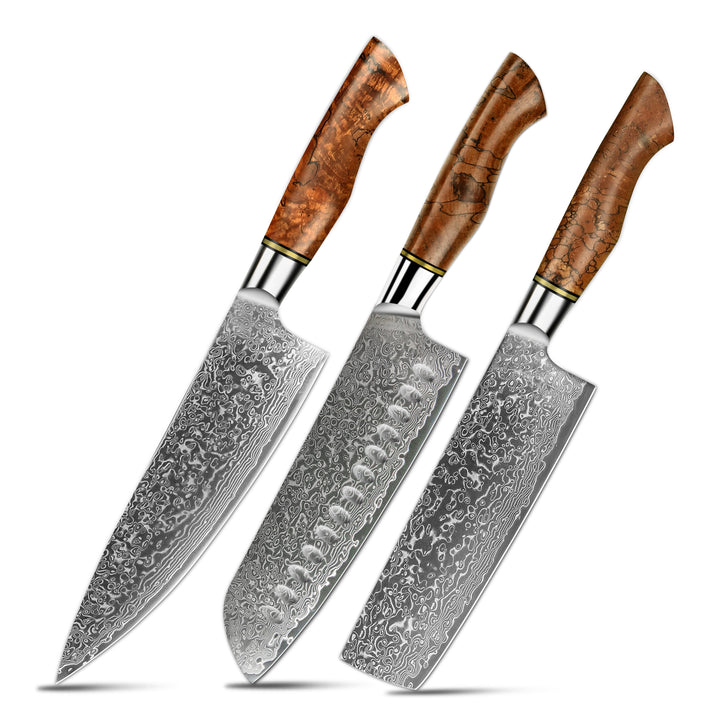 Cuchillo de chef 8, acero damasco de 67 capas