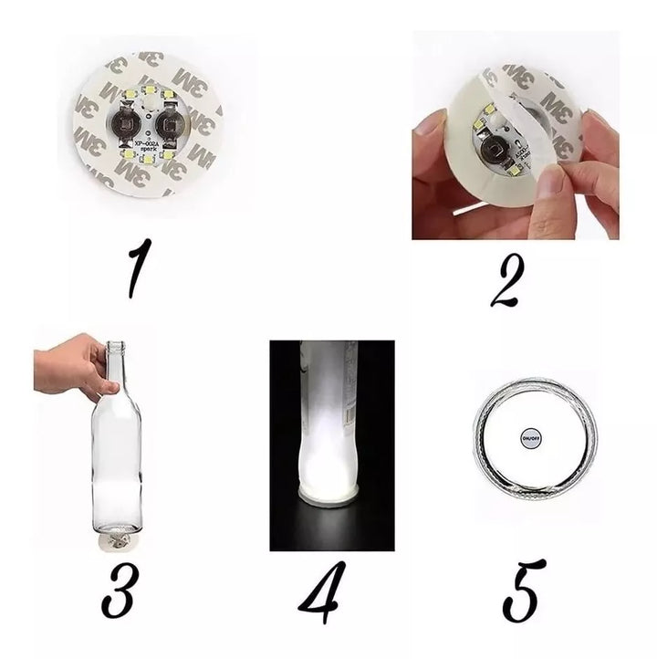 Posa vaso Pack X 6 Mecanismo De Luz Led ,Para Vasos O Botellas