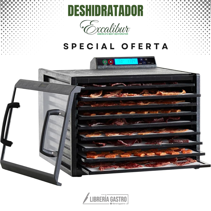 Deshidratador de alimentos Excalibur de 9 bandejas con temporizador DIGITAL de 48 horas