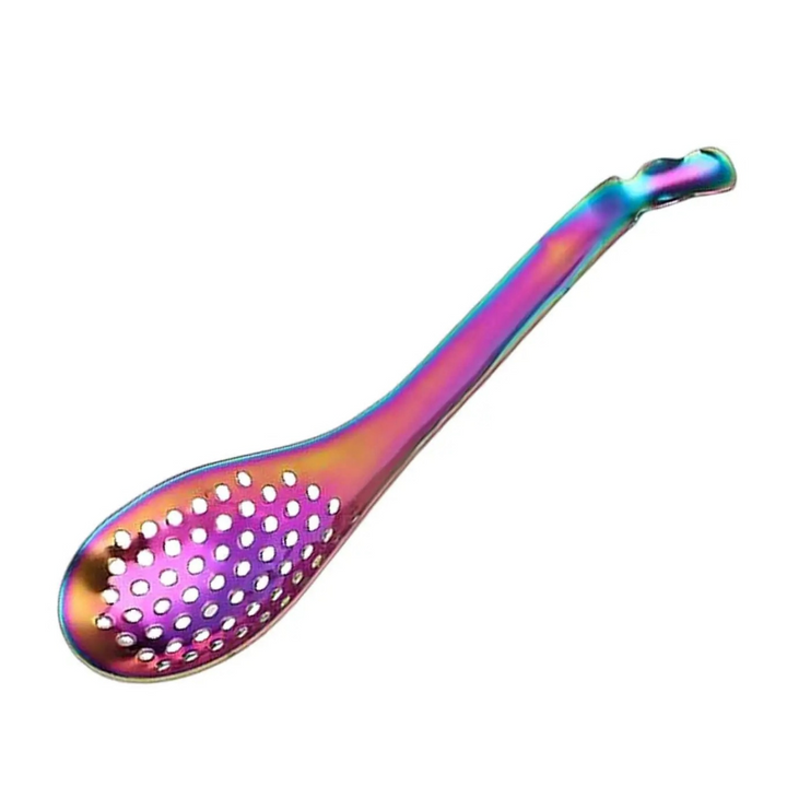 Cuchara Lotus color tornasol,  para Esferificación.