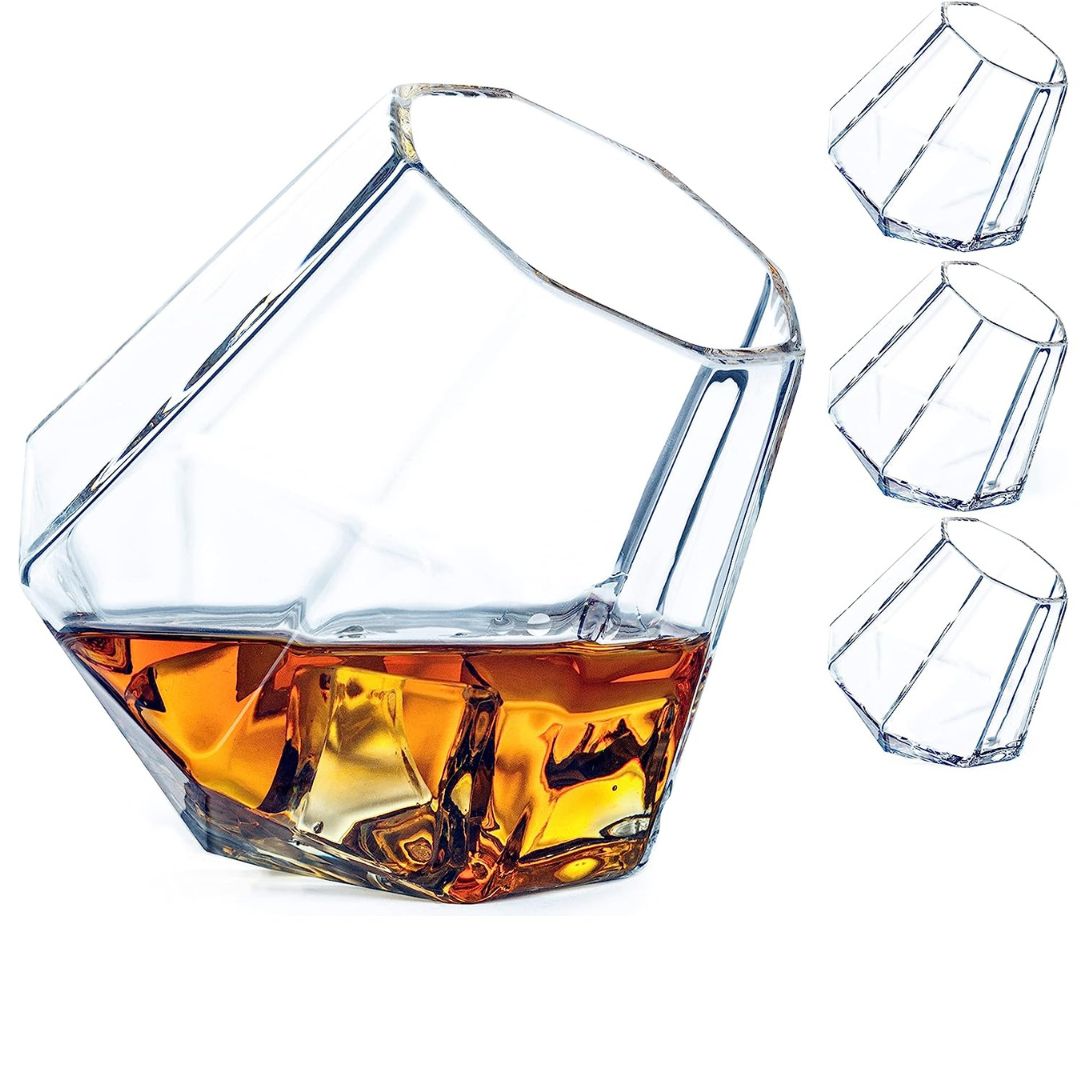 Vasos de whisky, cóctel en forma de diamante 320ml (SET X 6)